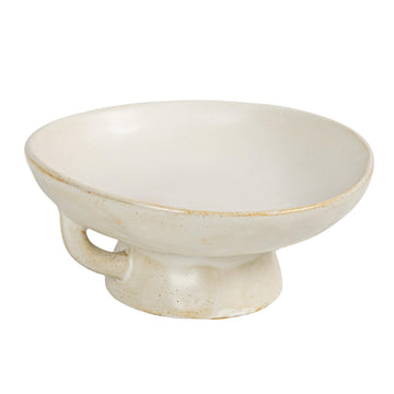 Co-Op Stoneware Bowl w Reactive Glaze, White