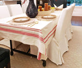 Red Tablecloths, Farmhouse Tablecloth for Rectangle Tables, Cotton Cotton Red Table Cover, Rustic Co