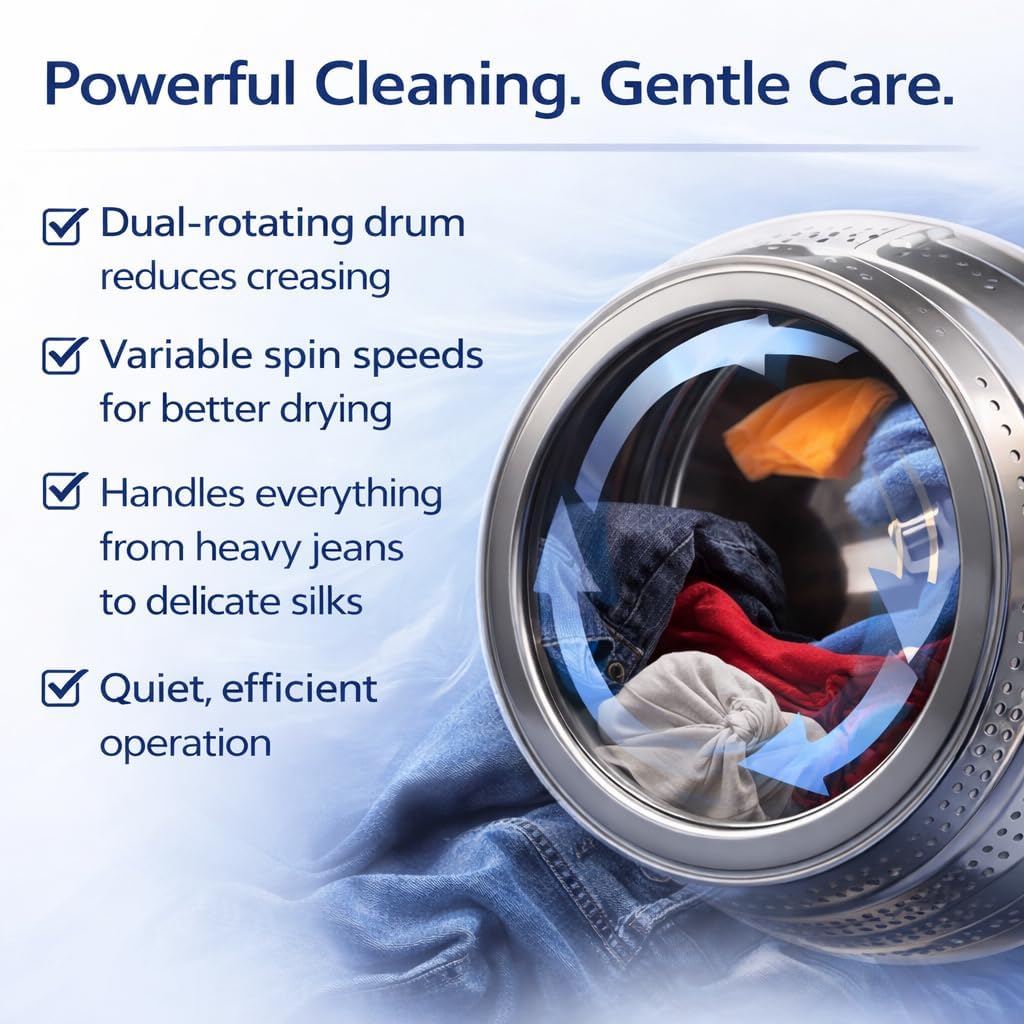 Splendide Washer Dryer Combo for RV - Vented 15lb All-in-One Compact Unit with Complete Vent Kit & Detergent