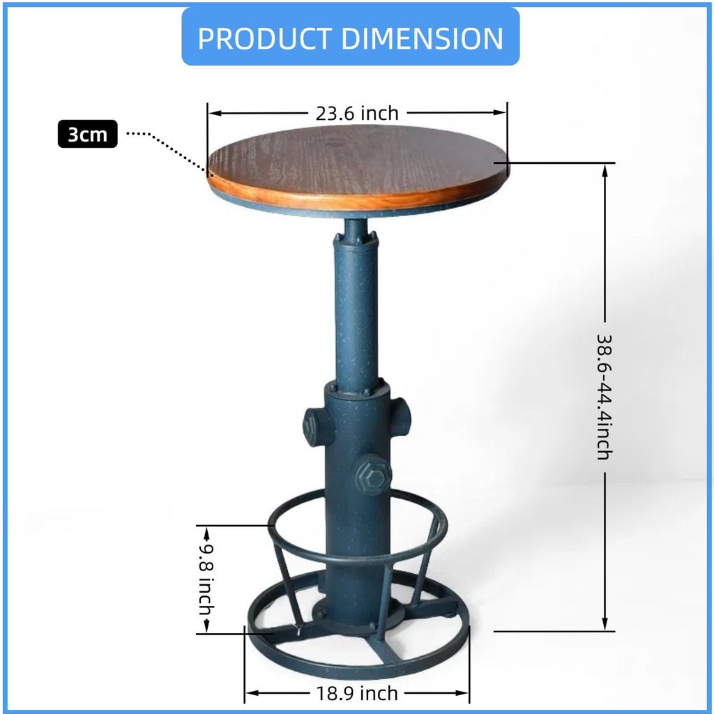 Vintage High Pub Table Industrial Bistro Bar Table Farmhouse Round Coffee Table Fire Hydrant Design Kitchen Dining