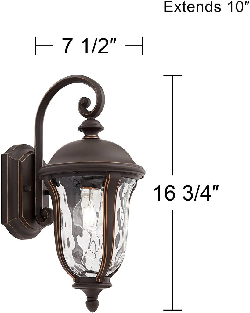 Park Sienna 16 3/4" Bronze Scroll Vintage Outdoor Wall Light Fixture