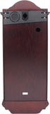 Oak Wood Pendulum Wall Clock with Chimes, Dark Brown, 28 x 12.5 x 6 Inches