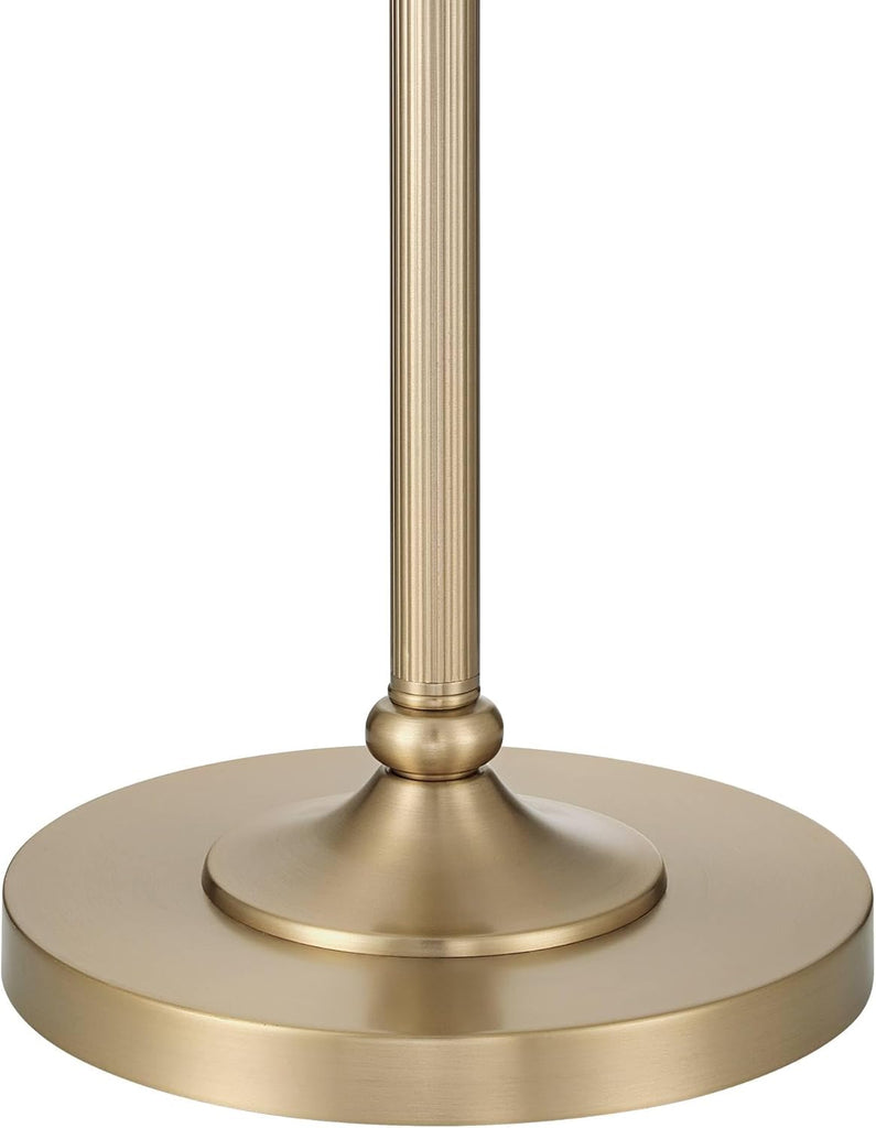 Harmony 72" High Antique Brass and Cast Glass Torchiere Floor Lamp