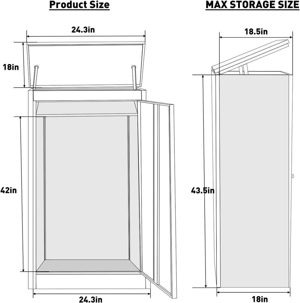 Package Delivery Boxes Drop Boxes with Secure Storage, Anti-Theft Galvanized Steel,Waterproof Package Delivery Box Porch