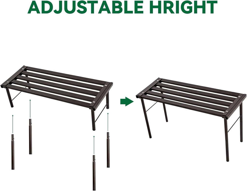 Metal Plant Stand, Rust-proof Aluminum Flower Pot Stand, Heavy Duty Planter Display Shelving Balcony Garden Living
