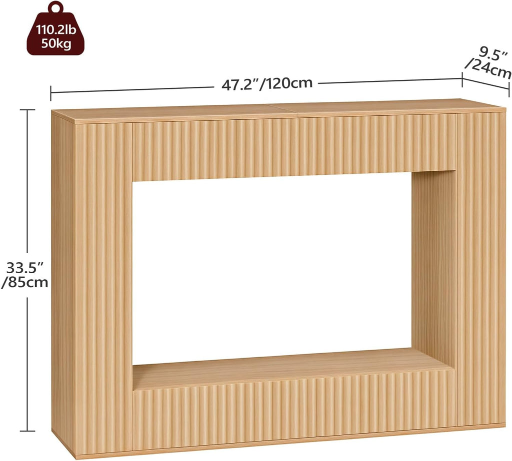 Modern Console Table, 47.2'' Entryway Table with Storage, Fluted Couch Table Behind Sofa, for Entrance, Foyer, Living