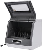 Portable Dishwasher,800W Countertop Stainless Steel Mini Dishwasher With 3 Washing Programs