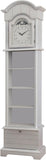 72'' Traditional Floor Standing Wood Grandfather Clock with White Finish