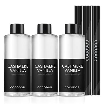 Reed Diffuser Oil Refill/Cashmere Vanilla /6.7oz(200ml) / 3 Pack/Home Fragrance, Scented Oils, Oils for Reed