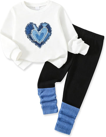 Toddler Girl Clothes Little Kids Fall Outfits Winter Sweatshirt Pants Set