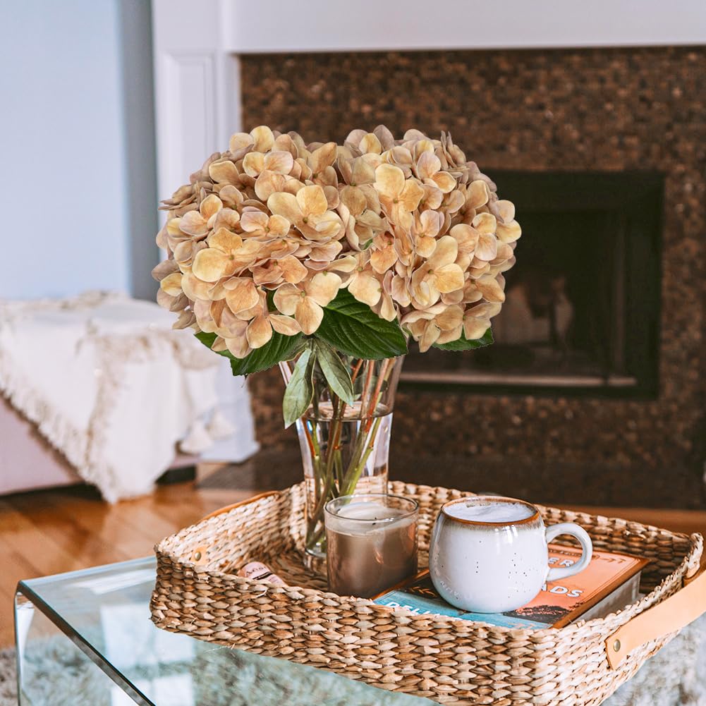 Fake Hydrangeas Real Touch Hydrangea 26" Large Artificial Hydrangea Silk Hydrangea for Wedding Bouquet, Home, Party