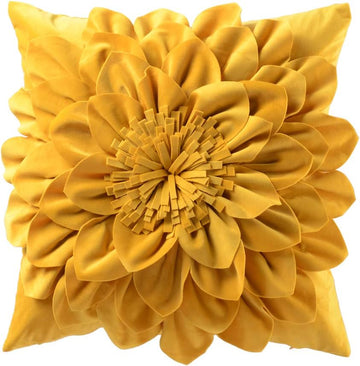 Decorative 3D Flower Throw Pillow Covers Soft Velvet Handmade Pillowcases Cushion Covers