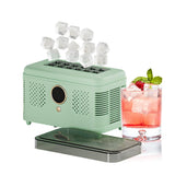 Portable Ice Maker, Fast Ice Making, Quiet, Energy-Efficient, with Ice-Cubes Detachment Rack and Removable Top Cover