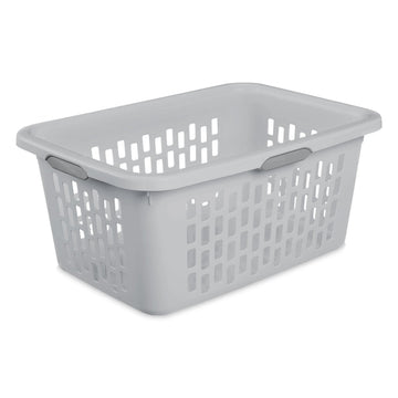 2-Bushel Plastic Laundry Hamper with 4 Ergonomic Handles - BPA-Free, Spacious Design hold Use, Gray (1PC)