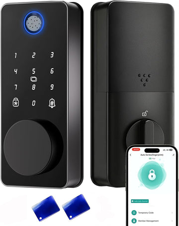 Fingerprint Keyless Entry Door Lock, Smart Deadbolt Lock App Control
