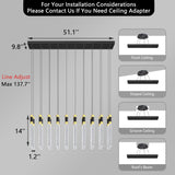 20 Lights Modern Chandeliers for Dining Room LED Dimmbale Light Fixture for High Ceiling Pendants Lighting for Living Room A100-B0F42D8QPT