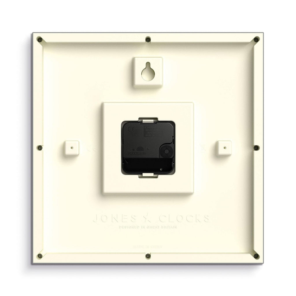 Box railway wall clock | Square station clock | 10" | Orange