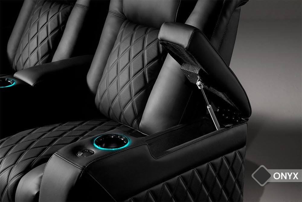 Tuscany Home Theater Seating Semi-Aniline Italian Nappa 20000 Leather Ultimate Luxury Heat & Ventilation Power