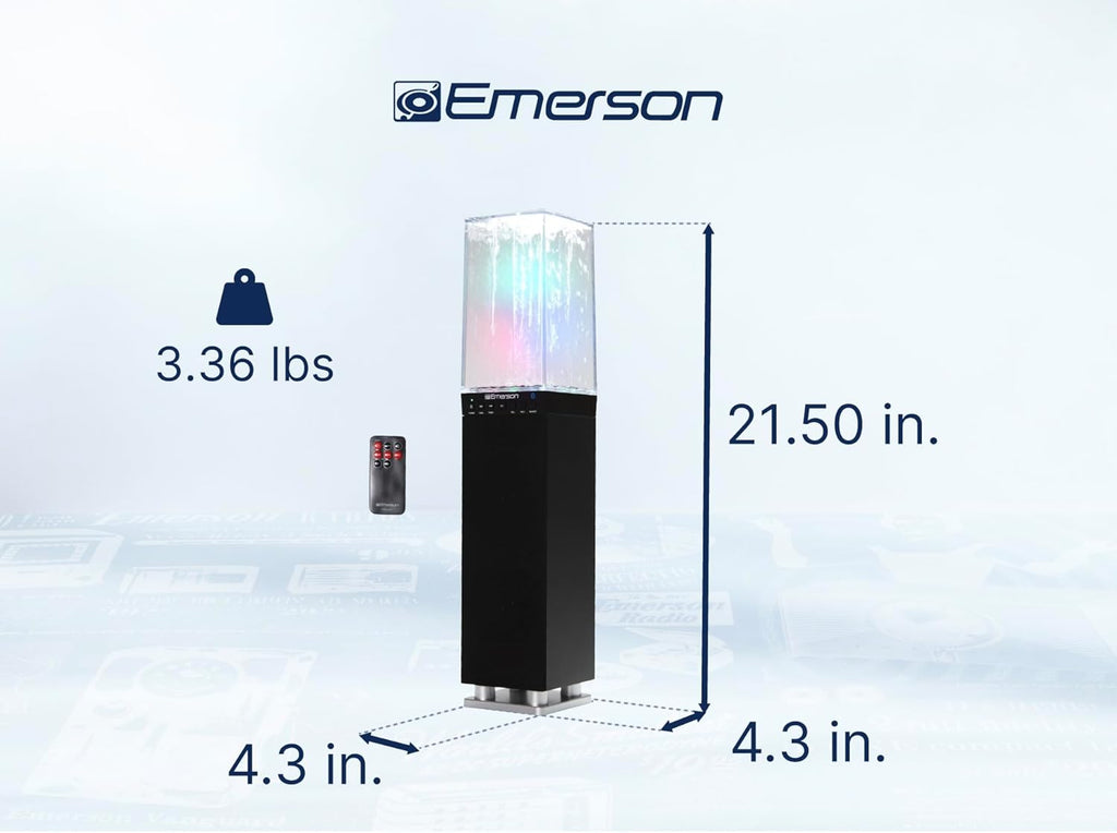 EHS-2001 Dancing Water Light Tower Speaker System with Bluetooth and FM Radio, Floor-Standing Wireless Speaker