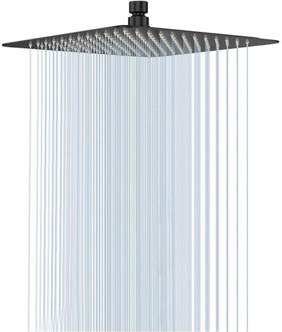 Rain Shower Head, High Flow Stainless Steel Square Rainfall Shower, Waterfall Bath Shower Body Covering