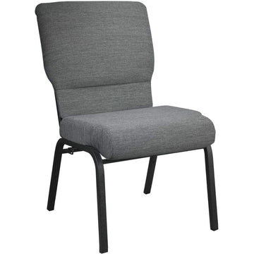 Black Marble 20.5" Stacking Church Chair