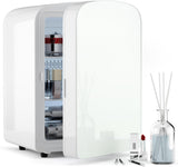 9L Mini Fridge for Bedroom - Car, College Dorm Room & Office Desk 12v Portable Cooler Warmer Skincare, Beauty Makeup