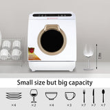 3-in-1 Function Countertop Dishwasher, 900W Portable Mini Dishwasher with 5 Cleaning Modes, 17 Spray Nozzles