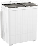 Portable Washing Machine, 28 Lbs Capacity Twin Tub Washing Machine, 18lbs Washer and 10lbs Spinner Combo, Compact