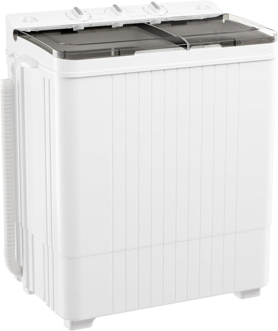 Portable Washing Machine, 28 Lbs Capacity Twin Tub Washing Machine, 18lbs Washer and 10lbs Spinner Combo, Compact