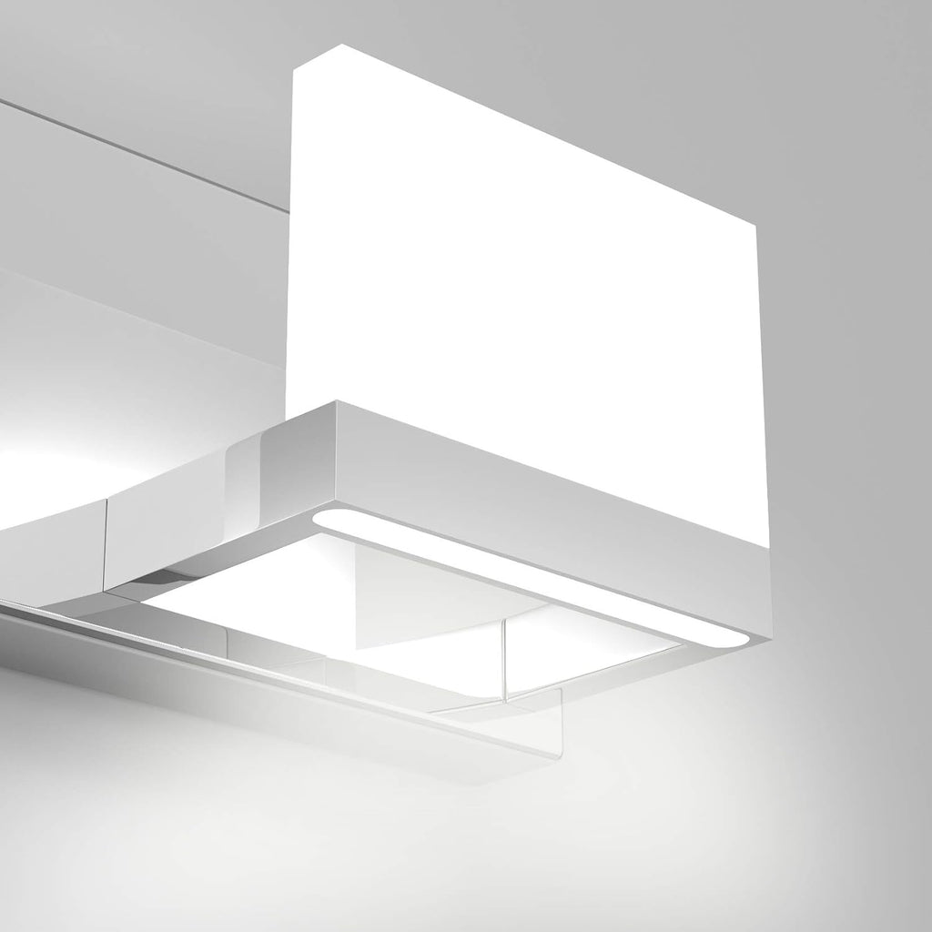 Modern 3 Lights LED Vanity Light Up and Down Chrome Bathroom Wall Light Fixtures Over Mirror(White Light 6000K)