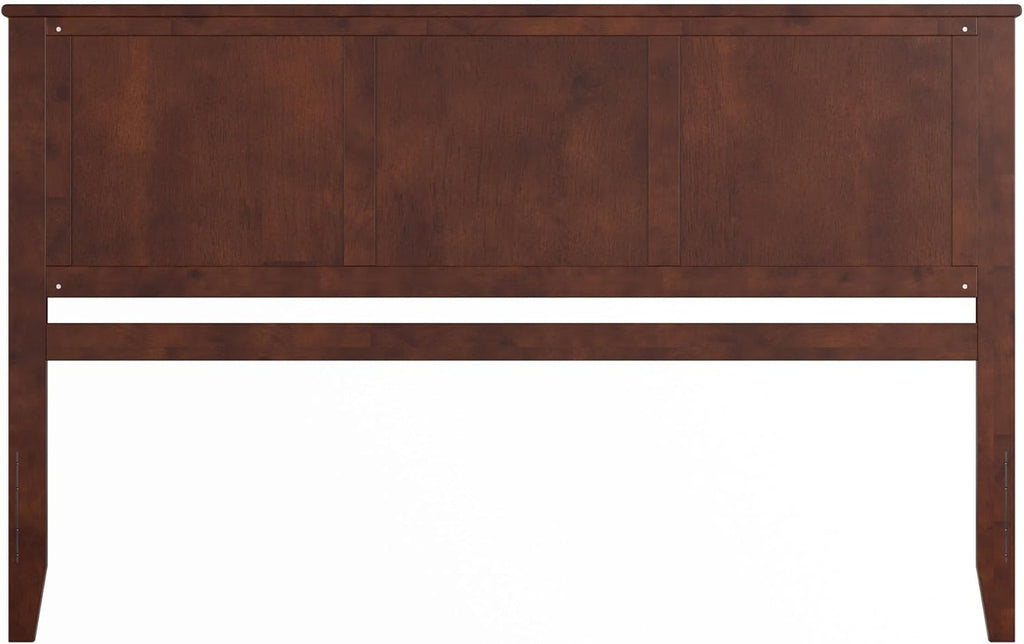 King Solid Wood Panel Headboard, Walnut