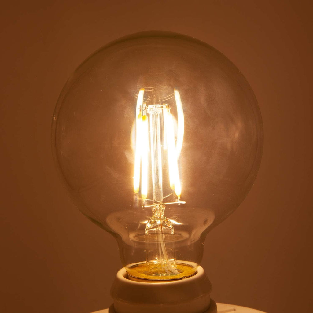 G25 LED Light Bulb Globe Filament Bulb, 500 Lumens 2700K, 6 Pack | E26, Warm White, 40 Watt Equal, Standard Edison