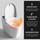 STYLEMENT TCB-8100B Smart Toilet for bathrooms, Elongated One Piece Toilet, 1.12 GPF, Auto Dual Flush