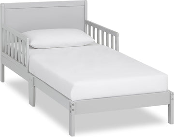 Toddler Bed, Low Floor Wooden Bed, Side Safety Bed Rails, GREENGUARD Gold & BSA Certified, Non-Toxic Paint