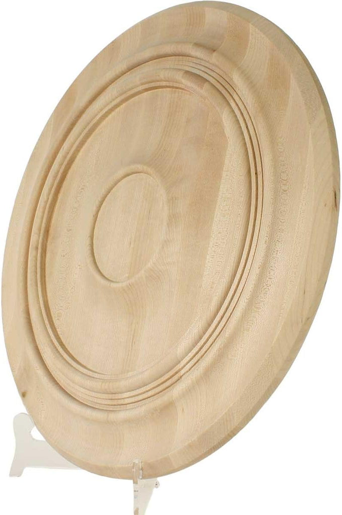 16"OD x 1 1/8"P Carved Traditional Ceiling Medallion, Red Oak (Fits Canopies up to 3 3/8")