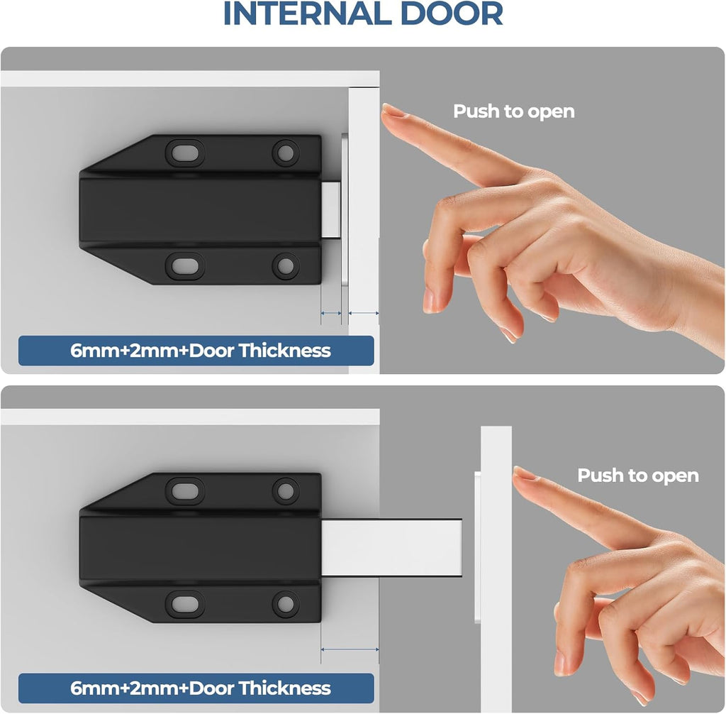 Magnetic Push Latch Without Nail Installation Heavy Duty Magnetic Touch Latches for Large Door Push Release Latch