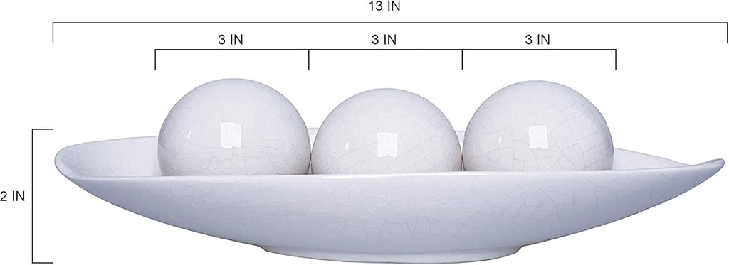 Decorative Bowl and Orb Set. Ideal GIFT for Weddings Special Occasions and for Decorative Centerpiece in Your Living