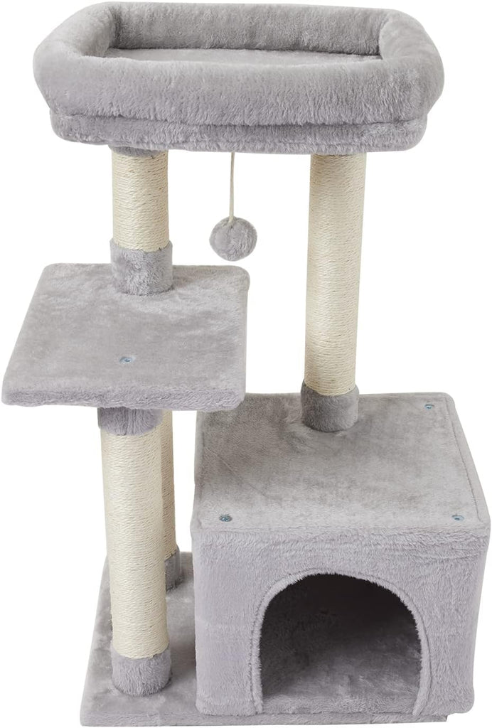 Cute Cat Tree Kitten Cat Tower for Indoor Cat Condo Sisal Scratching Posts with Jump Platform Cat Furniture Activity