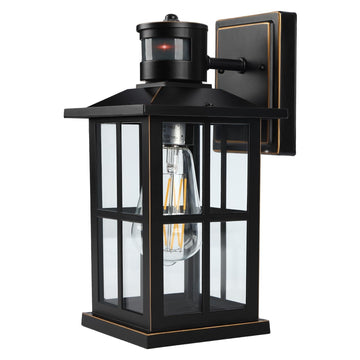 Outdoor Motion Sensor Light, Black Exterior Wall Lighting Fixtures, Dusk to Dawn Motion Sensor Outdoor Lights