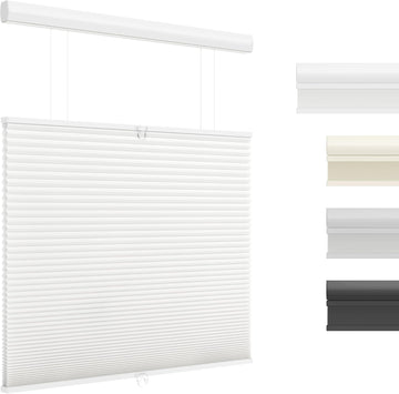 Top Down Bottom Up Cordless Cellular Shades, 18 5/8" W × 48" H, Beige
