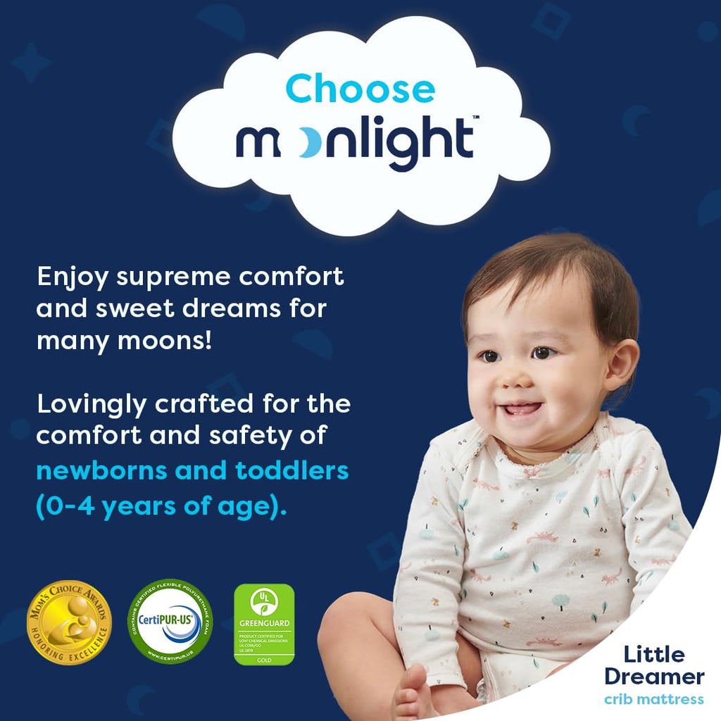 Dreamer Crib Mattress - Dual-Sided Baby & Toddler | Firm Infant Support, Waterproof and Hypoallergenic, 5" Foam
