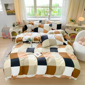 Checkerd Comforter Set Buffalo Plaid Bedding Set Men Women Modern Chic Grid Bed Blanket White Black Plaid