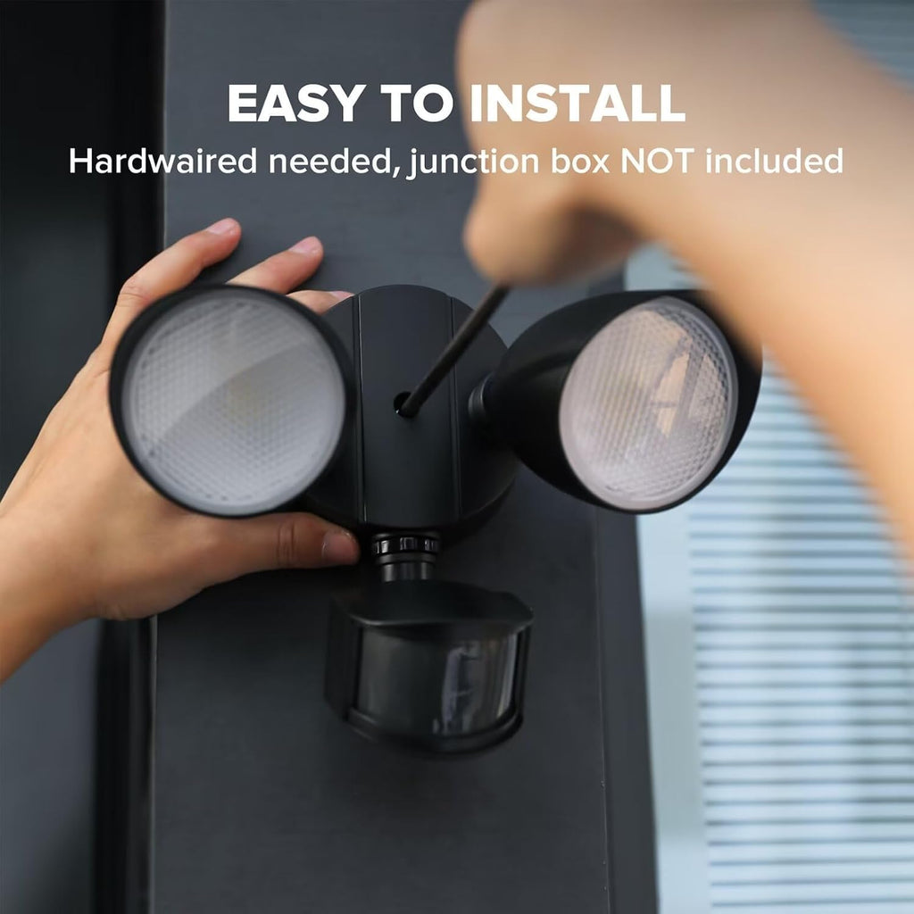 2 Pack 32W 3500 Lumen LED Security Lights Motion Sensor Light Outdoor, 5000K Daylight, IP65 Waterproof, Dusk to Dawn