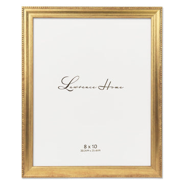 Classic Bead Picture Frame, 8x10, Gold