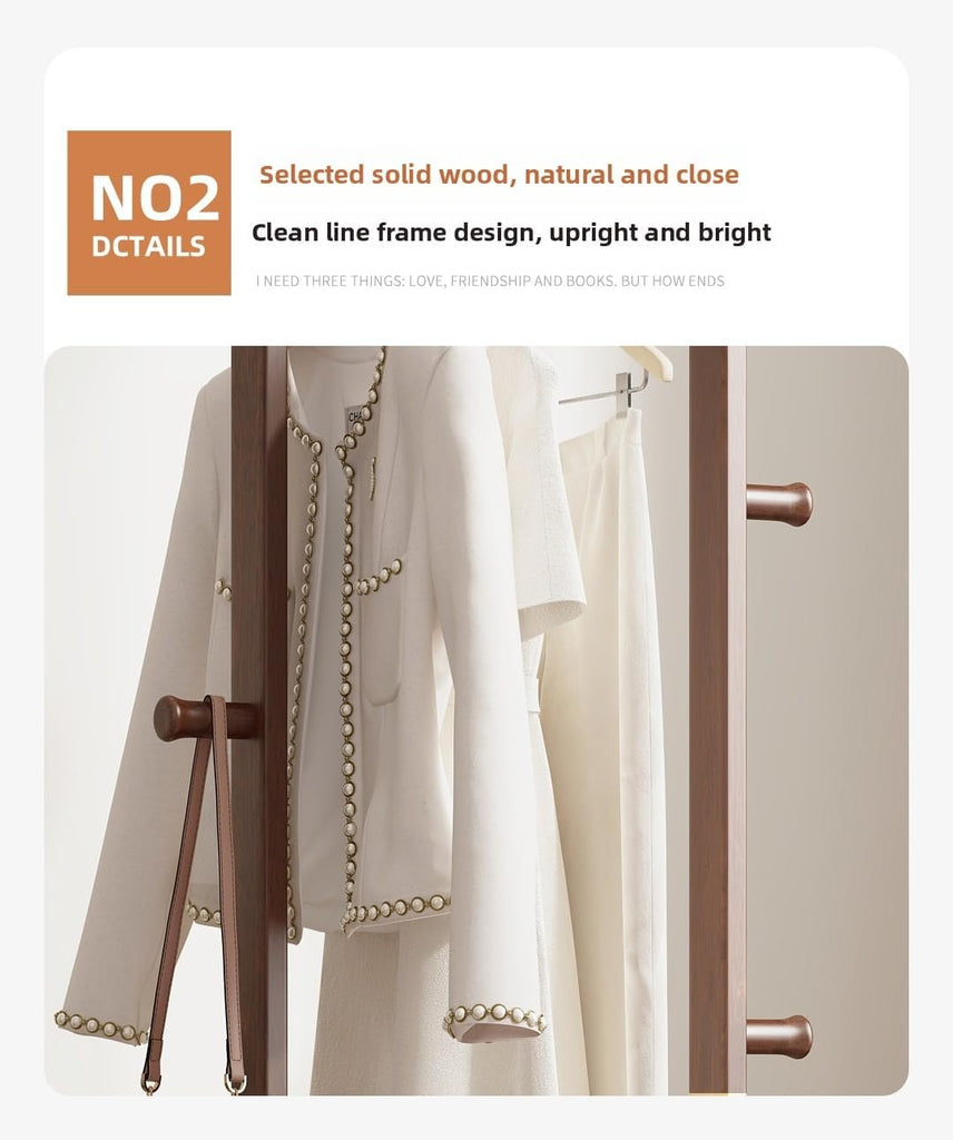Eco-Friendly Solid Wood Coat Rack, 23.6 x 11 x 64.1 Inches, Easy Assembly, Perfect , Entrance, or Living Room Decor