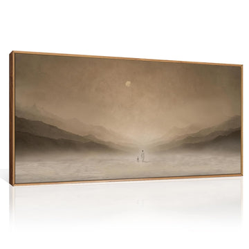 Religious Jesus Leaves the 99 Sheep Framed Canvas Wall Art-40"x20"
