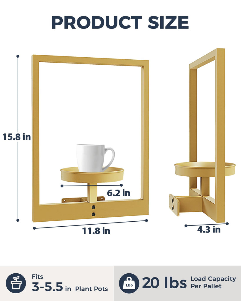 Wall Plant Holder Plant Stand Indoor Wall Planters Gold