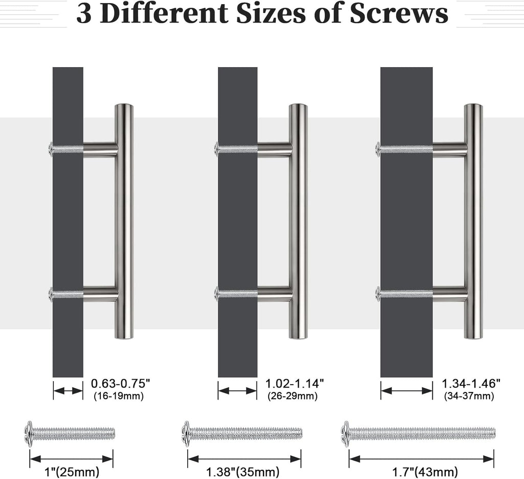 30 Pack 4" (102mm) Hole Center Cabinet Pulls, Satin Nickel Kitchen Cabinet Handles, Stainless Steel Drawer Pulls, Euro