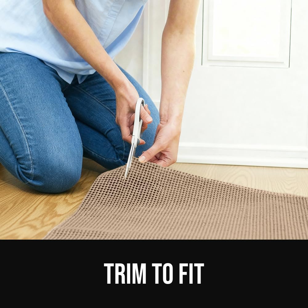 Premium Dual Sided Thick 2x8 Rug Gripper Pad for Hardwood Floors, Breathable Slip Resistant Pad Grips Under Carpet