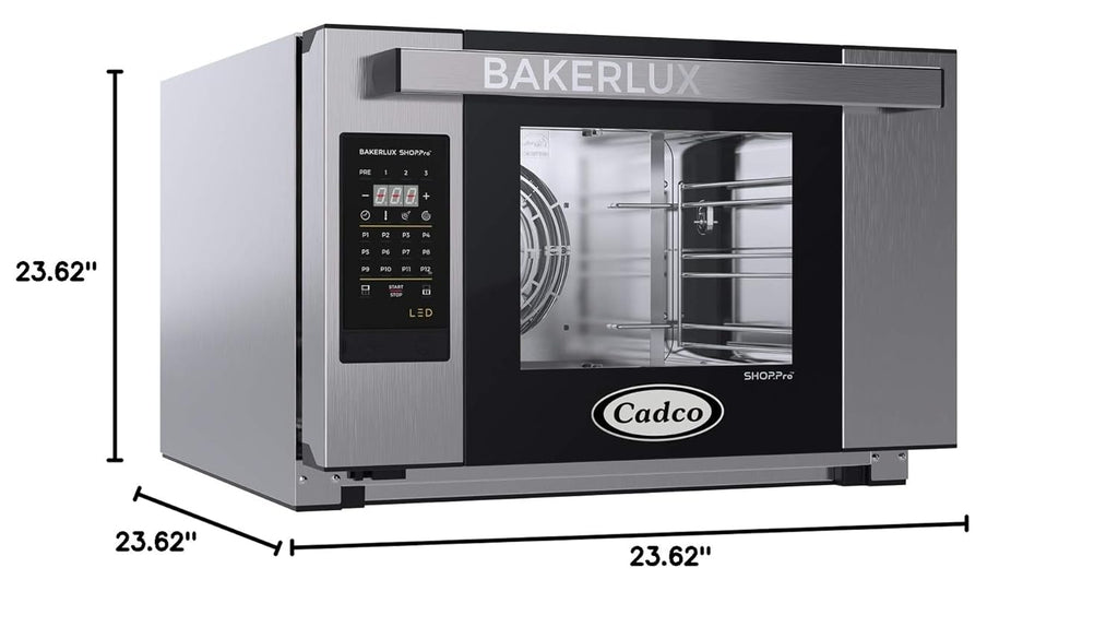 XAFT-03HS-LD Bakerlux LED Panel Heavy-Duty Countertop Convection Oven with Digital Controls and Humidity, Stainless